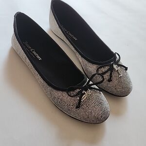 Juicy Couture Black and Silver Women's Ballet Flats